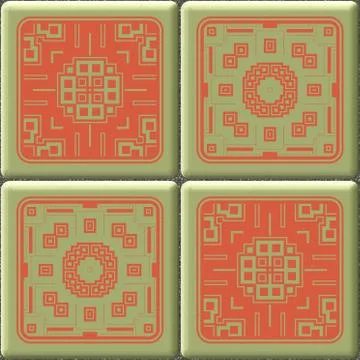 Cube tiles seamless generated hires texture Stock Illustration