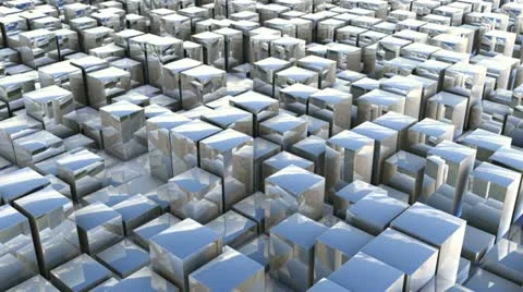 Cube track reflection Video stock 10864807