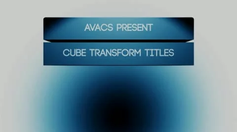 Cube transform titles Stock After Effects