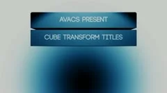 Cube transform titles Stock After Effects