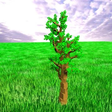 Cube tree Stock Illustration