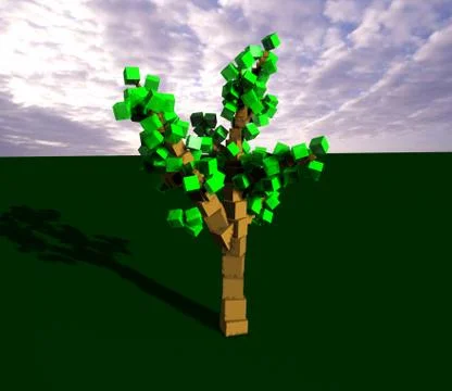 Cube tree Stock Illustration