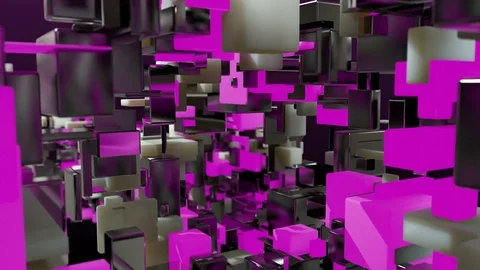 Cube Tunnel Stock Footage 75015266