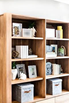 Cube Unit Bookcase Stock Photos