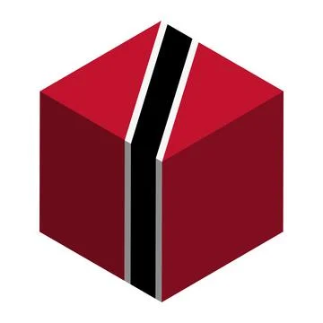 Cube vector flag of Trinidad and Tobago Stock Illustration