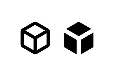 Cube. Vector icon design. Stock Illustration