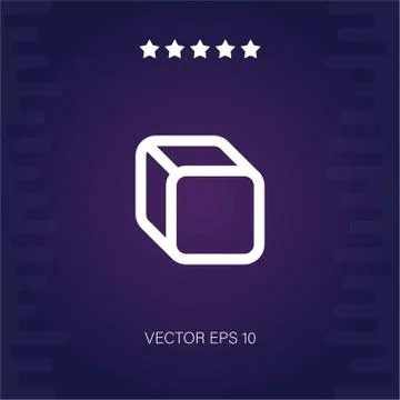 Cube vector icon Illustrazione stock