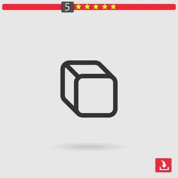 Cube vector icon Stock Illustration