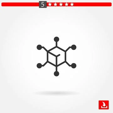 Cube vector icon Stock Illustration