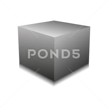 Cube - vector illustration. 库存插图