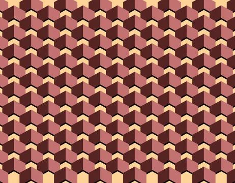 Cube vector seamless pattern background Stock Illustration