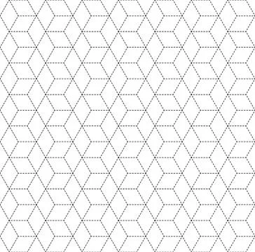 Cube Vector seamless pattern or Modern texture. Illustrazione stock