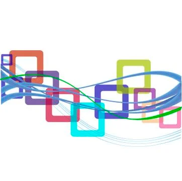 Cube vector wave background Stock Illustration