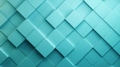 Cube wall background loop 4k - blue diagonal big Stock Footage 174696498
