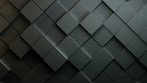 Cube wall background loop 4k - black diagonal big Stock Footage 174697680