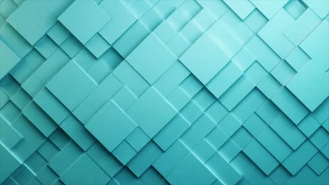 Cube wall background loop 4k - blue diagonal random Stock Footage 174710571