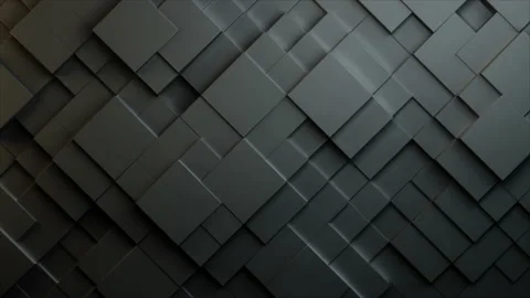 Cube wall background loop 4k - black diagonal random Stock Footage 174715254
