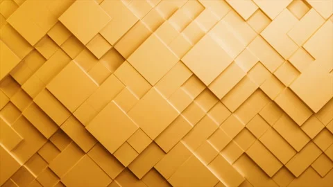 Cube wall background loop 4k - yellow diagonal random Stock Footage 174725057