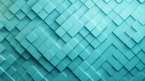 Cube wall background loop 4k - blue diagonal medium Stock Footage 174727792