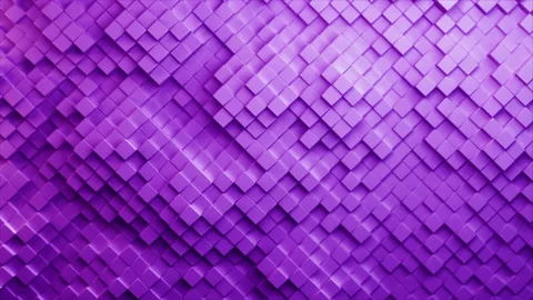 Cube wall background loop 4k - purple diagonal small Stock Footage 174754618