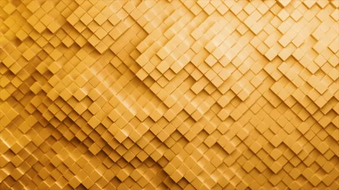 Cube wall background loop 4k - yellow diagonal small Stock Footage 174759947
