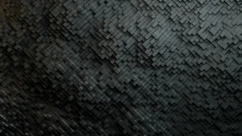 Cube wall background loop 4k - black diagonal tiny Stock Footage 174791442