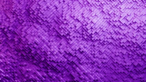 Cube wall background loop 4k - purple diagonal tiny Stock Footage 174794051