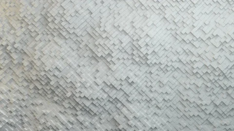 Cube wall background loop 4k - white diagonal tiny Stock Footage 174796017