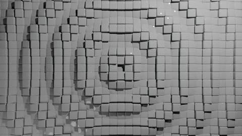 Cube waves background. Infinite loop. Stock Footage 143086095