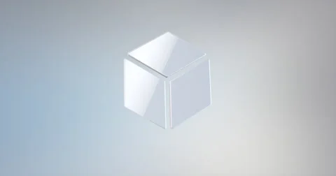 Cube White 3d Icon Stock Footage 67205766