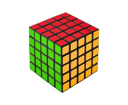 Cube on white background Stock Photos