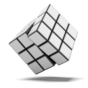 Cube with white sides Stock Illustration