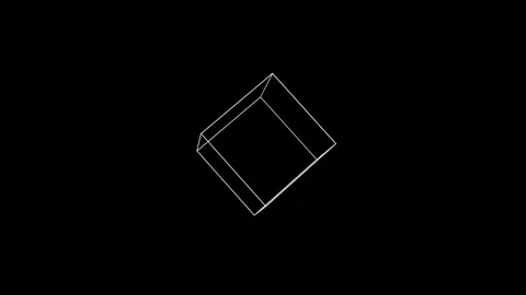 Cube Wireframe Stock Footage 287963273
