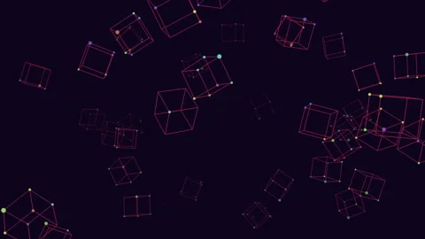 Cube within a cube a pattern of cubes creating a larger whole Stock Footage 321974410