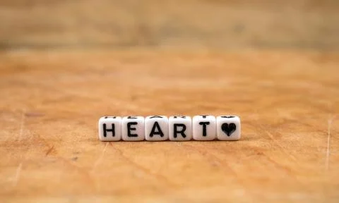 Cube words on the wooden table Stock Photos