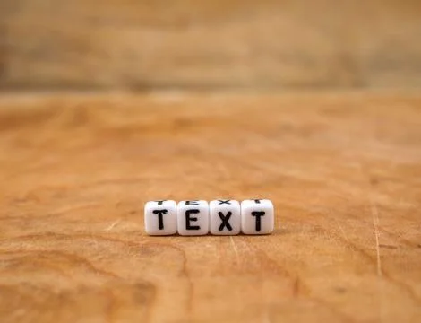 Cube words on the wooden table Stock Photos