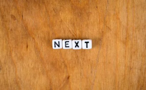 Cube words on the wooden table Stock Photos