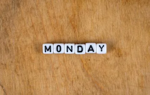 Cube words on the wooden table Stock Photos