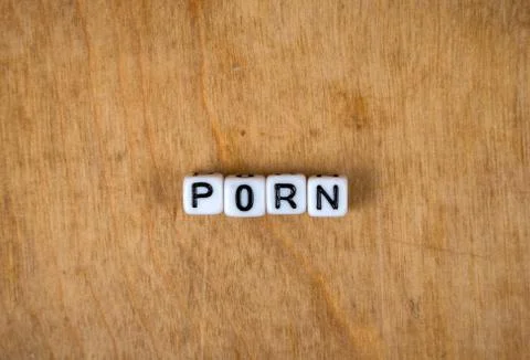 Cube words on the wooden table Stock Photos