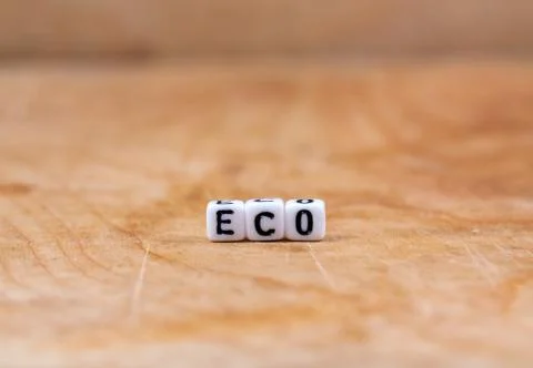 Cube words on the wooden table Stock Photos