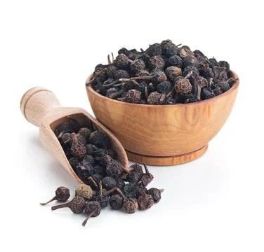 Cubeb pepper isolated on white Stock Photos