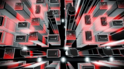 Cubed City Looping Animation Stock Footage 73426749