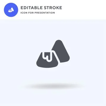 Cuberdon icon vector, filled flat sign, solid pictogram isolated on white, logo Stock Illustration