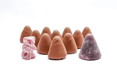 The cuberdons chocolate Stock Photos