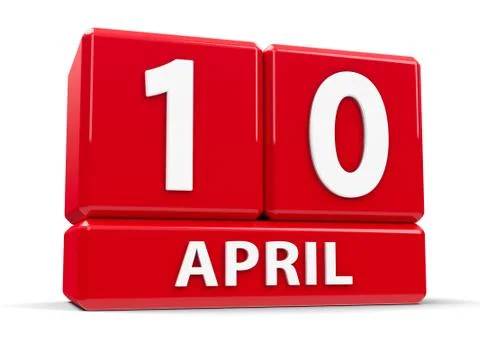 Cubes 10th April Stock Illustration