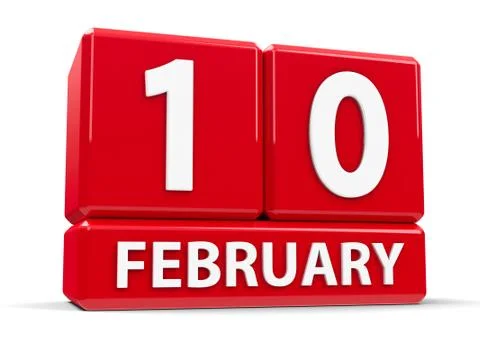 Cubes 10th February Illustrazione stock