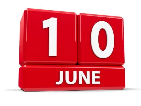 Cubes 10th June Stock Illustration