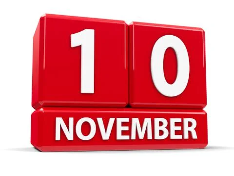 Cubes 10th November Stock Illustration