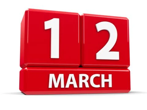 Cubes 12th March Illustrazione stock