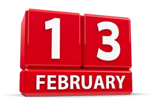 Cubes 13th February Stock Illustration